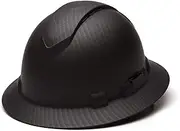 Pyramex Ridgeline Full Brim Hard Hat 4 Point Ratchet Matte Silver Graphite Pattern