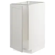 METOD base cab f sink/waste sorting, white/Lerhyttan light grey, 40x60x80 cm