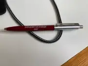 Vtg Sheaffer Ball Point Pen - Burgundy & Chrome Click SHEAFFER OPEN HOUSE 1997