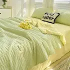 Freshness Seersucker Summer Blanket Set Skin-friendly Duvet Lightweight Quilt