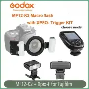Godox MF12 K2 Macro Flash Speedlite 2.4G Wireless control with XPRO for Fujifilm