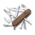 VICTORINOX 瑞士維氏 瑞士刀 HUNTSMAN WOOD 13用 91MM 胡桃木 1.3711.63