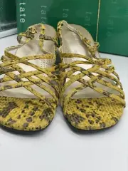 David Tate Women’s 11 W Strappy Sandals Yellow Slingback