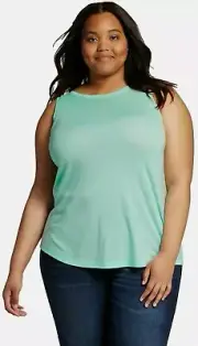 MOSSIMO Women's Plus Size 1X Drapey Tank Top Nettle Green NWT