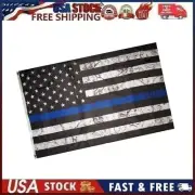 New 3x5 USA Tactical Thin Blue Line Stripes 100D Woven Poly Nylon 3'x5' Flag