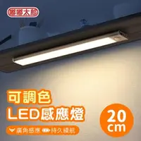 在飛比找森森購物網優惠-【嘟嘟太郎】可調光LED超薄智能感應燈(20cm) LED磁