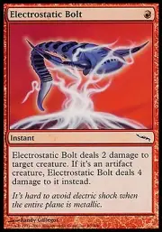4x Electrostatic Bolt Mirrodin MtG Magic Red Common 4 x4 Card Cards