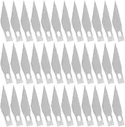 Sewroro Steel Craft Knife Blades 50pcs Precision Knife Replacement Blades Hobby Blades Set with Storage Case for Scrapbooking Caving Stencil