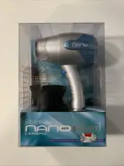 New Jilbere De Paris Nano Silver Ceramic Hair Dryer 2 Settings 1750W 14oz Silver