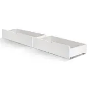 Artiss Set of 2 Bed Frame Storage Drawers Timber Trundle for Wooden Bed Frame Base White