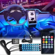 LED Glow Interior Car Lamp Kit Under Dash Foot Well Seats Inside Lighting USB