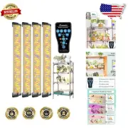 Ultra-Thin 80W LED Grow Light Strip with 4 Adjustable Sections - Energy-Saving