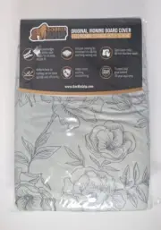 GorillaGrip Extra Thick Ironing Board Cover Scorch & Water Resistant Gray Floral