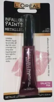 L'Oreal Lipstick Paris Cosmetics Infallible Paints Metallics Galactic Foil