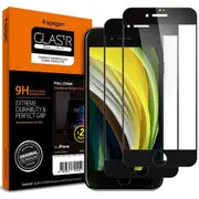 iPhone SE 2022 (3rd Gen) / SE 2020 (2rd Gen) / 8 / 7 Glass Screen Protector, Genuine SPIGEN GLAS.tR Slim Full Cover 2PCS Tempered Glass for Apple