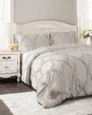 Lush Decor Fashions 3pc Avon Comforter Set King NoColor