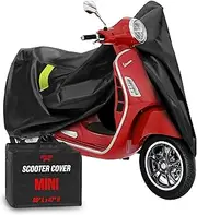 Badass Moto Ultimate Scooter Cover for Vespa, Moped, Honda Ruckus, Honda Super Cub, Yamaha Zuma 125 - Waterproof Outdoor Heavy Duty Motorcycle Cover