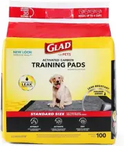Glad for Pets Black Charcoal Training Pads Puppy,Small & Medium Dogs 100 count