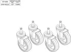 BAILEY Spare Part Castor Kit for Bailey P170 Job Station Platform Ladders