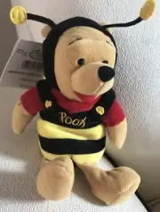 The Disney Store 8" Bumble Bee Winnie the Pooh Bean Bag Beanie Plush Toy NWT