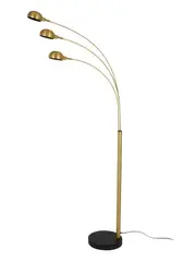 Centaur 3 Light Floor Lamp in Antique Brass