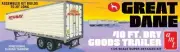 AMT 1185 1:25 Great Dane 40' Dry Goods Trailer Plastic Model Kit