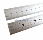 Shinwa 12" 300mm E/M No Glare Machinist Engineer Rule SS 1/64, 1/32, mm, . 5mm