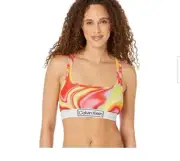 Calvin Klein Women's (SMALL) Bralette HERITAGE Unlined Tuscan Sun K027