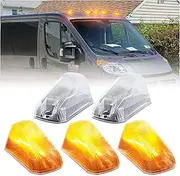 POPMOTORZ 5pcs Cab Roof Marker Light 18 LED Amber Roof Top Clearance Lights,Cab Marker Light for 2014-2023 Dodge RAM PROMASTER 1500 2500 3500 Led Roof Running Lights, Pickup Trucks