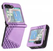 For Samsung Galaxy Z Flip 5 Phone Case, Slim Wallet Design - Purple