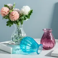 在飛比找樂天市場購物網優惠-玻璃花瓶歐式簡約創意水養植物綠蘿器皿客廳擺件 鮮花水培干花瓶