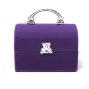 3Pcs Mini Velvet Jewelry Box Earrings Rings Necklace Square Storage Case