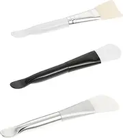 LOORGVEL Facial Mask Mud Brush Set Skin Care Tools 3 Pack Silicone Face Mask Applicators Easy Application Comfortable Grip