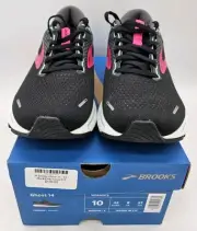 BROOKS GHOST 14 WOMEN'S RUNNING SHOES BLACK PINK YUCCA MEDIUM B Size 10