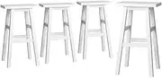 Artiss Bar Stools Stool Set of 4 AKitchen Swivel Counter Barstools Dining Chair Chairs White in 66cm Seat Height Floor for Home Bar Dining Room Cafe Outdoor Indoor
