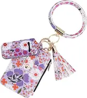 [Lmyit] Floral Card Holder Wallet, ID Case Wallet, Multipurpose Travel Cute Thin Card Case, Portable Cute Small Card Wallet, Credit Card Holder Slim Wallet for Keys, Cards