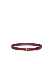 Thin belt with half-Horsebit buckle 85 Rosso
