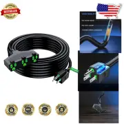 Durable 12AWG 50ft Outdoor Extension Cord - 3-Outlets for All Applications