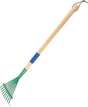 KOMBIUDA Removable Rake Leaf Rake Garden Tools for Lawn Mower Outdoor Playhouse Accessories Lawn Mower Yard Tools Green Wooden