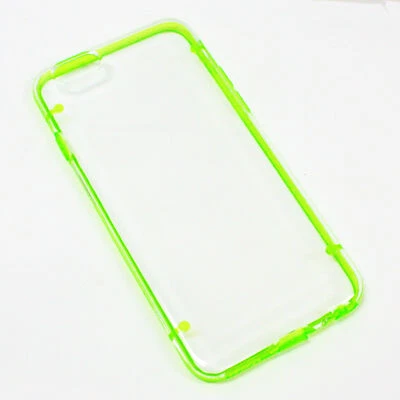 Apple iPhone 6 6s Case Bumper Cover Protective Protector Hard - Clear Back GREEN