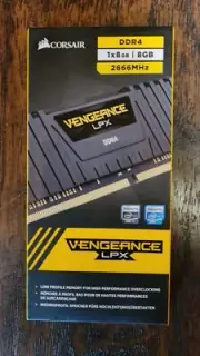 CORSAIR VENGEANCE LPX 8GB DIMM DDR4 DRAM 2666MHz Memory Kit - Black