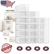 Premium Clear Shoe Storage Boxes, 15-Pack for Size 11 - Breathable & Ventilated