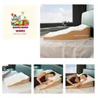 Contoured Bed Wedge Memory Foam Support Pillow with Cooling Tencel Cover for ...