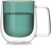 Beer Mug Whiskey Beer Glasses Multi-Color Wine Glass Tea Juice Cup Coffee Cups Cocktail Holder Mug Double Wall Mugs Wineglass for Vodka Beer Mugs (Size : 250ml Green)