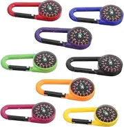 Multi-Function Carabiner Compass Mini Compass Essential Outdoor Gear for Hiking Travel