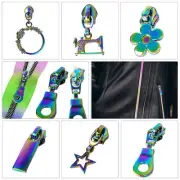 Zipper Puller Replacement Repair Rainbow Zip Design for Zips Sliders Pulls