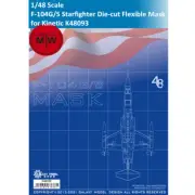 Galaxy D48028 1/48 F-104G/S Starfighter Die-cut Flexible Mask for Kinetic K48093