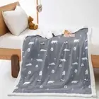 White Seal Tree Mountain 3D Warm Plush Fleece Blanket Picnic Sofa Couch