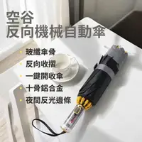 在飛比找momo購物網優惠-【小米有品】空谷 十骨反向機械自動傘(反折傘 反摺傘 折疊傘