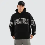 [Nena and Pasadena] Fence Box Fit Hoodie Jet Black